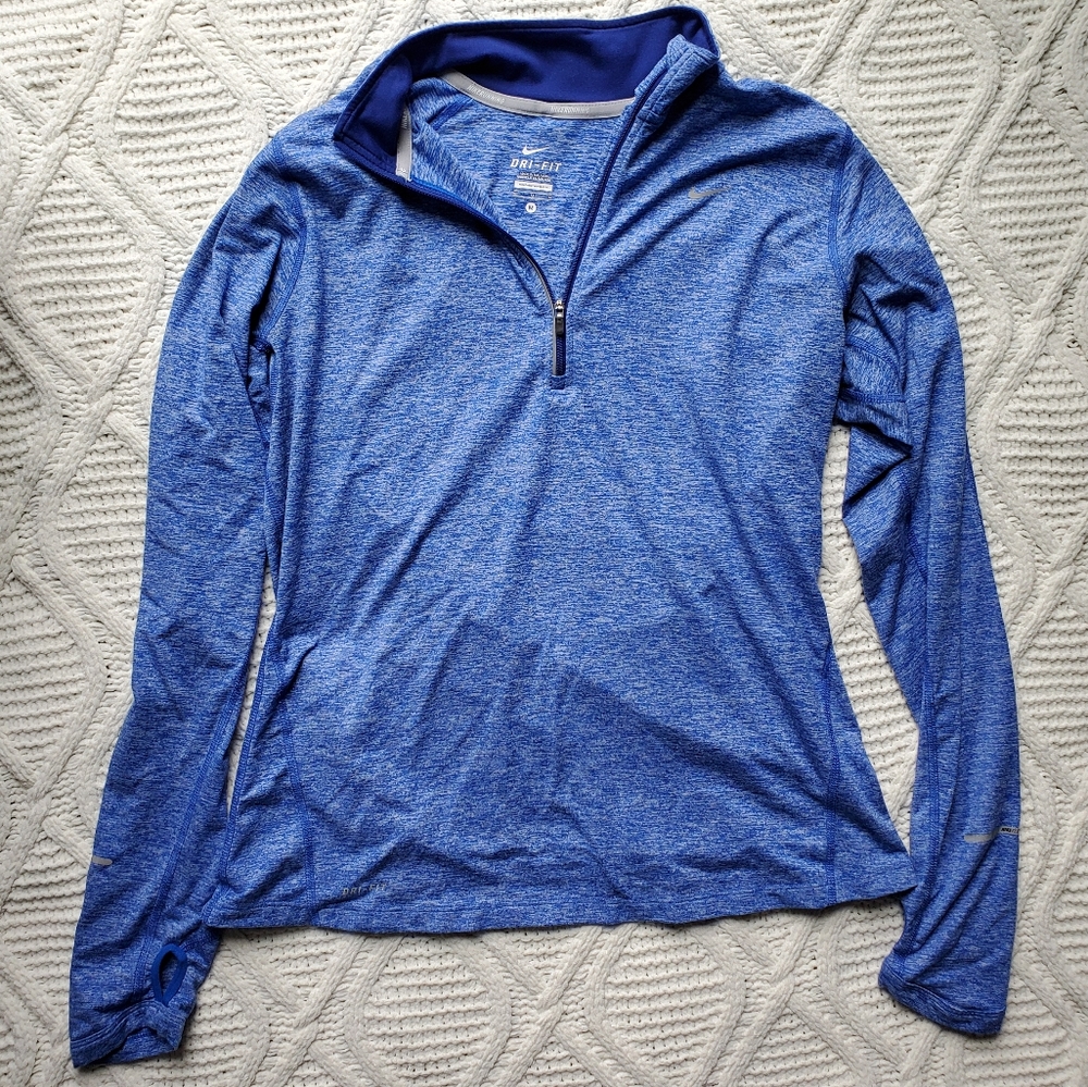 Nike Blue Dri-Fit Long Sleeve Running Top